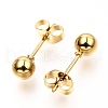 304 Stainless Steel Ball Stud Earrings EJEW-C501-10C-5