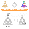 DICOSMETIC 18Pcs 3 Colors 201 Stainless Steel Pendants STAS-DC0013-53-2