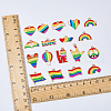 DICOSMETIC 72Pcs 18 Styles Rainbow Color Alloy Enamel Pendants ENAM-DC0001-26-3
