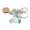 26Pcs Transparent Epoxy Resin & Transparent Acrylic & Faux Suede Tassel Keychain KEYC-JKC01202-16-5