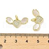 Brass Micro Pave Clear Cubic Zirconia Pendants KK-K365-13B-G-3