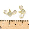 Brass Micro Pave Clear Cubic Zirconia Pendants KK-K365-13B-G-3