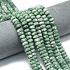 Natural Green Spot Jasper Beads Strands G-P575-A45-8x5mm-1