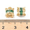 Brass Micro Pave Cubic Zirconia European Beads KK-A254-26G-02-2