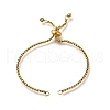 Adjustable 304 Stainless Steel Slider Bracelet/Bolo Bracelets Making STAS-I153-03G-01-1