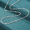 1MM Brass Cable Chain Necklace for Women Men KK-P302-02S-3