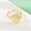 Ocean Theme Brass Cuff Rings RJEW-C135-01G-07-2