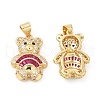 Brass Micro Pave Cubic Zirconia Pendants KK-H441-05A-G-1