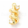 Brass Micro Pave Cubic Zirconia Pendants ZIRC-P113-01G-1