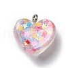 Transparent Resin Pendants X-RESI-D055-087P-3