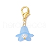 5Pcs Acrylic & Shell Pearl Flower Pendant Decorations HJEW-JM03261-01-4