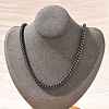 304 Stainless Steel Wheat Chain Necklaces for Women Men NJEW-A033-03B-AS-1