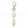 Natural Cowrie Shell Pendant Decorations HJEW-JM03316-02-4