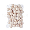 Round Unfinished Wood Beads WOOD-TA0001-07-LF-7