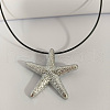 Metallic Ocean Series Brass Starfish Pendant Long Necklaces CS0607-2-1
