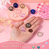  12Pcs 6 Colors Transparent Glass Bead Cap GLAA-TA0002-06-12