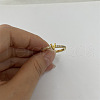 Brass Micro Pave Clear Cubic Zirconia Finger Rings FS-WGE303B-08-1