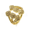 Brass with Cubic Zirconia Rings RJEW-B057-04G-04-1