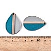 Transparent Resin & Wood Pendants RESI-T057-58A-3