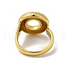 Letter Brass Micro Pave Clear Cubic Zirconia Open Cuff Ring for Women RJEW-N046-03O-G-3