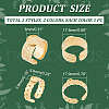 Unicraftale 4Pcs 4 Styles 304 Stainless Steel Open Cuff Ring Findings STAS-UN0057-71-4