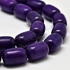 Dyed Barrel Synthetic Turquoise Beads Strands G-M142-M-2