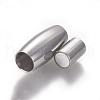 Tarnish Resistant 304 Stainless Steel Magnetic Clasps with Glue-in Ends STAS-F212-022P-2