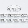 Non-Tarnish 3.28 Feet 304 Stainless Steel Curb Chains X-CHS-S001-07A-P-2