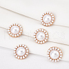  Plastic Imitation Pearl Shank Buttons FIND-NB0003-71KCG-2