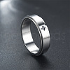 Cross Pattern 304 Stainless Steel Rotatable Finger Rings FS-WGAA8E6-01-1