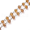 Handmade Electroplate Glass Beaded Chains AJEW-JB00528-03-1