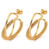 PVD Vacuum Plating 202 Stainless Steel Hoop Earring EJEW-H003-30G-1