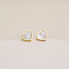 3-Heart 304 Stainless Steel & Acrylic Pendant Necklaces & Stud Earrings Sets FS-WG86334-03-3