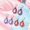 Acrylic Imitation Pearl & Seed Glass Dangle Earrings EJEW-MZ00390-1