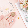Beebeecraft 6Pcs Real 18K Gold Plated Brass Enamel Pendants KK-BBC0015-31-3