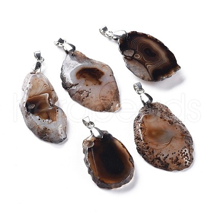 Natural Agate Big Pendants G-H231-18-1