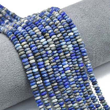Natural Lapis Lazuli Beads Strands G-P575-A46-4x2mm-01-1