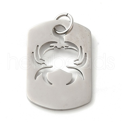 Non-Tarnish Hollow 304 Stainless Steel Pendants STAS-C086-04B-P-1