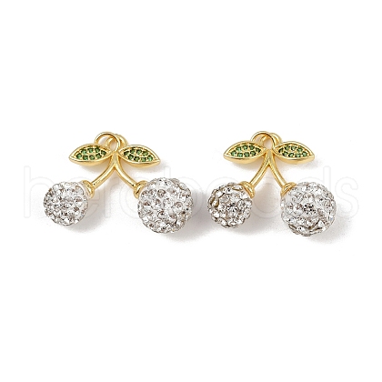 Brass Micro Pave Cubic Zirconia Pendants KK-H072-13G-02-1