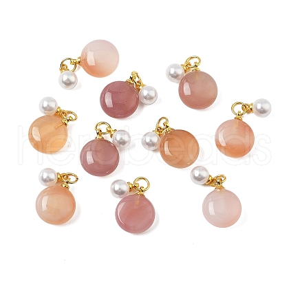 Natural Carnelian Pendants G-P577-01G-1