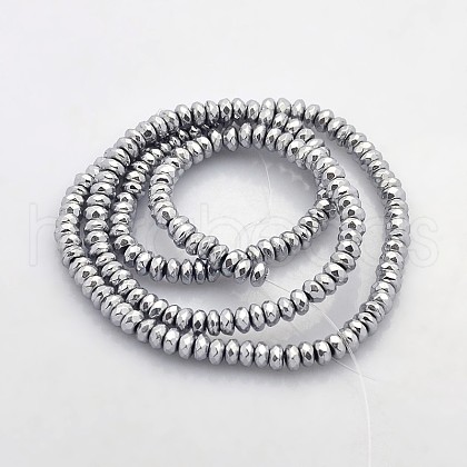 Electroplate Non-magnetic Synthetic Hematite Beads Strands G-J208B-03-1