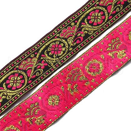 Ethnic Style Embroidery Polyester Ribbons OCOR-WH0060-42A-1
