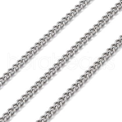 304 Stainless Steel Curb Chains CHS-M009-10P-02-1
