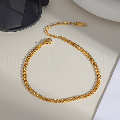 Simple and Stylish Stainless Steel Twisted Chain Anklets for Summer Casual Fashion Accessory VK2423-1-1
