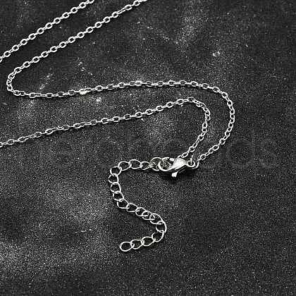 Non-Tarnish 304 Stainless Steel Cable Chain Necklace X-STAS-T040-PJ204-80-1
