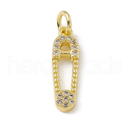 Brass Micro Pave Cubic Zirconia Pendants ZIRC-F132-81G-1