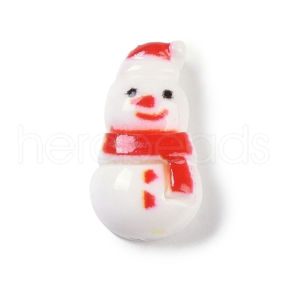 Opaque Christmas Theme Resin Cabochons RESI-H162-06K-1