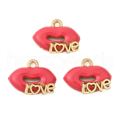 Alloy Enamel Pendants FIND-U031-01G-1