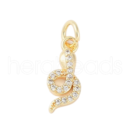 Rack Plating Brass Clear Cubic Zirconia Pendants KK-Z060-01G-01-1