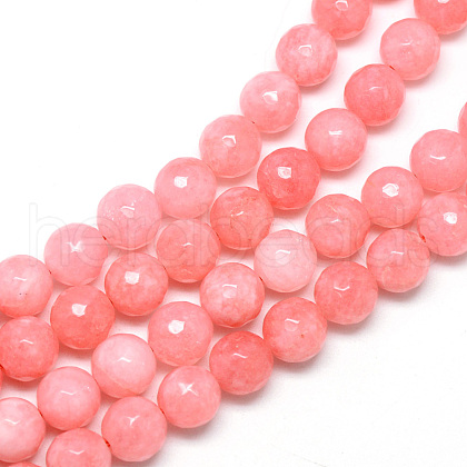 Natural White Jade Bead Strands X-G-R346-8mm-16-1